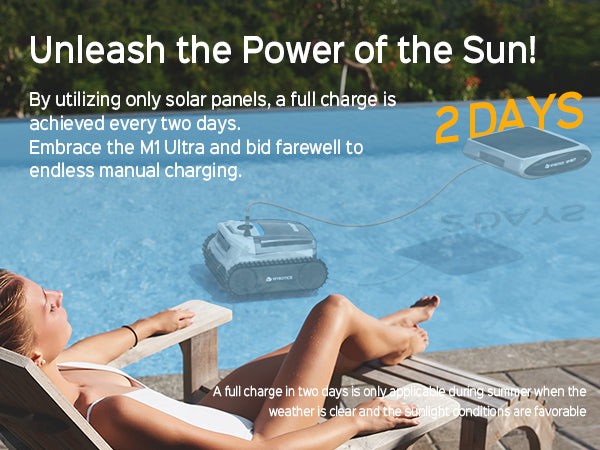 Solar Power WYBOT M1 Ultra High-end Cordless Robotic Pool Cleaner